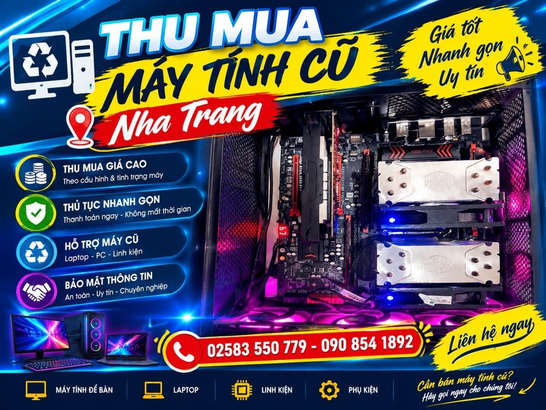 Thu mua máy tính cũ nha trang